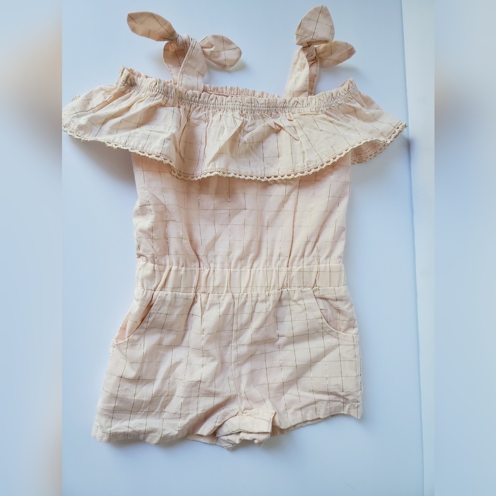 NWOT Ruffle off the Shoulder Romper | 12M
